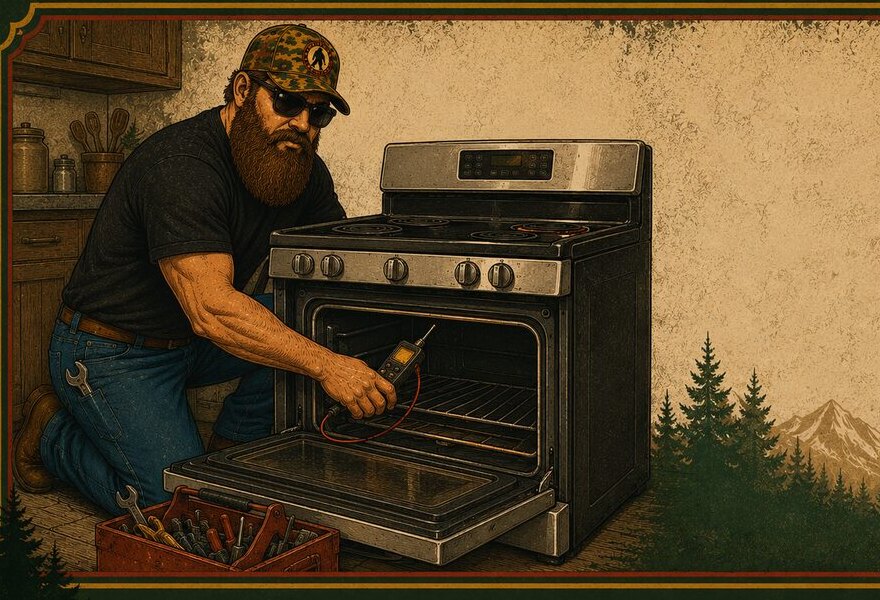 Chad performing oven & range repair in Bryan–College Station