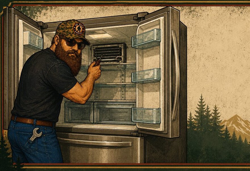 Chad performing refrigerator repair in Bryan–College Station